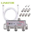 LiNKFOR 3-сторонний выход коаксиальный кабель сплиттер MoCA 5-2500 МГц 3 Way ТВCA ТВ широкополосный сплиттер для дома ТВ оборудования