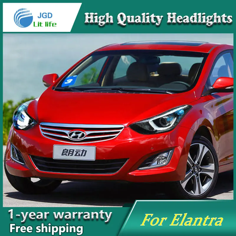 Высококачественный Стайлинг автомобиля для Hyundai Elantra 2012 2016 фары СВЕТОДИОДНЫЙ DRL