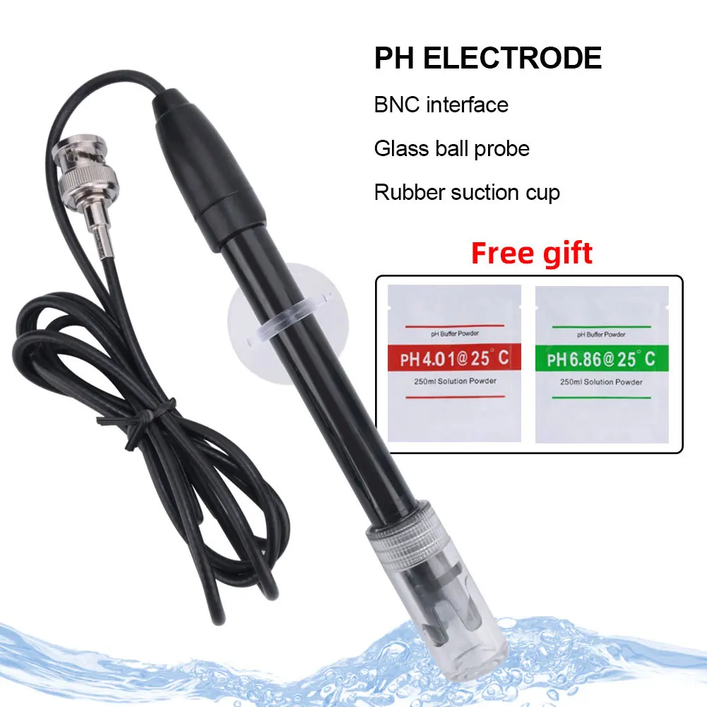 PH-201 Replacement Probe Aquarium Hydroponic Laboratory Plant Pool Spa Electrode Ph Meter Potential Test BNC Q9 Connector | Инструменты