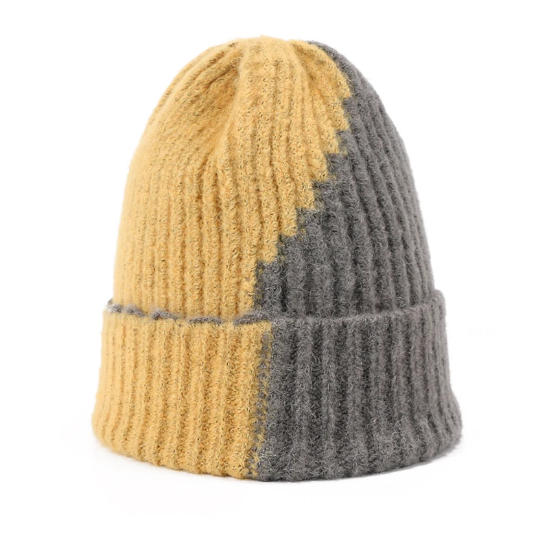 New Winter Knitted Hat For Men And Women Color Patchwork Casual High Quality Unisex Elastic Outdoor Warm Skullies Beanie | Аксессуары