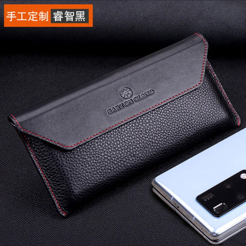 

Genuine Leather Case Pouch For Huawei Mate X2 5G Case Pouch For Huawei Mate X2 Phone Case Bag Fro Huawei MateX2 Case Bags