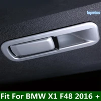 co pilot glove box button switch decoration frame cover trim abs for bmw x1 f48 2016 2021 matt carbon fiber look interior