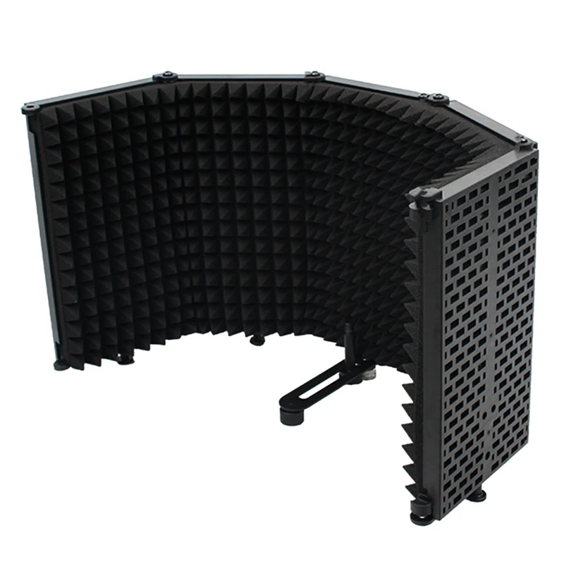 

Microphone Wind Screen, Five-Door Soundproof Cover, Sound-Absorbing Blowout Prevention Net, Noise Reduction Board