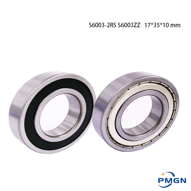 

10pcs ABEC-5 S6003 6003ZZ S6003-2RS S6003ZZ SB6003ZZ 17*35*10 mm High quality Stainless Steel deep groove ball bearing