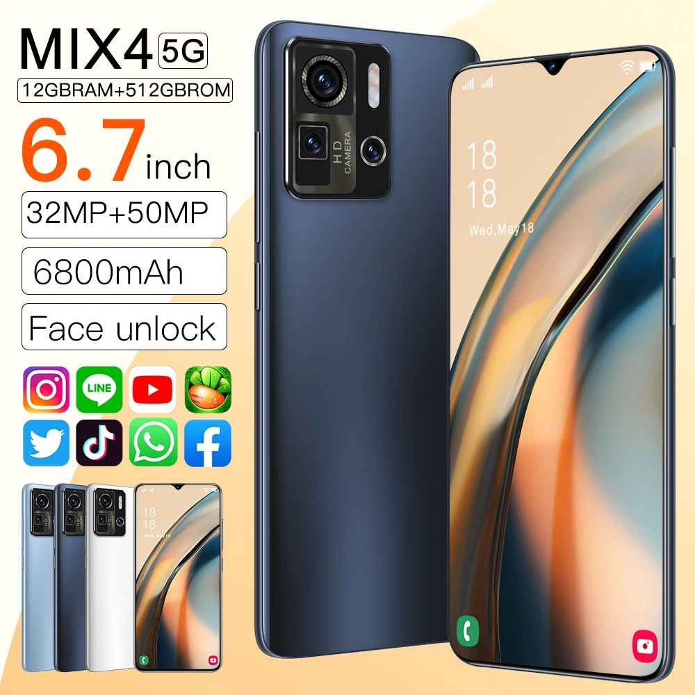 

Глобальная версия MIX4 256GB/512GB 6,3 Inch Deca Core Dual SIM MP4 Player, используемый как смартфон Dimensity 810 32MP + 50MP Andriod 11