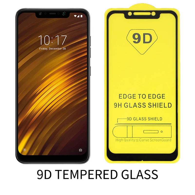 9D полное покрытие стекло для Xiaomi Pocophone F1 протектор экрана закаленное стекло для Xiaomi Pocophone F1 пленка для Pocofone F1 стекло
