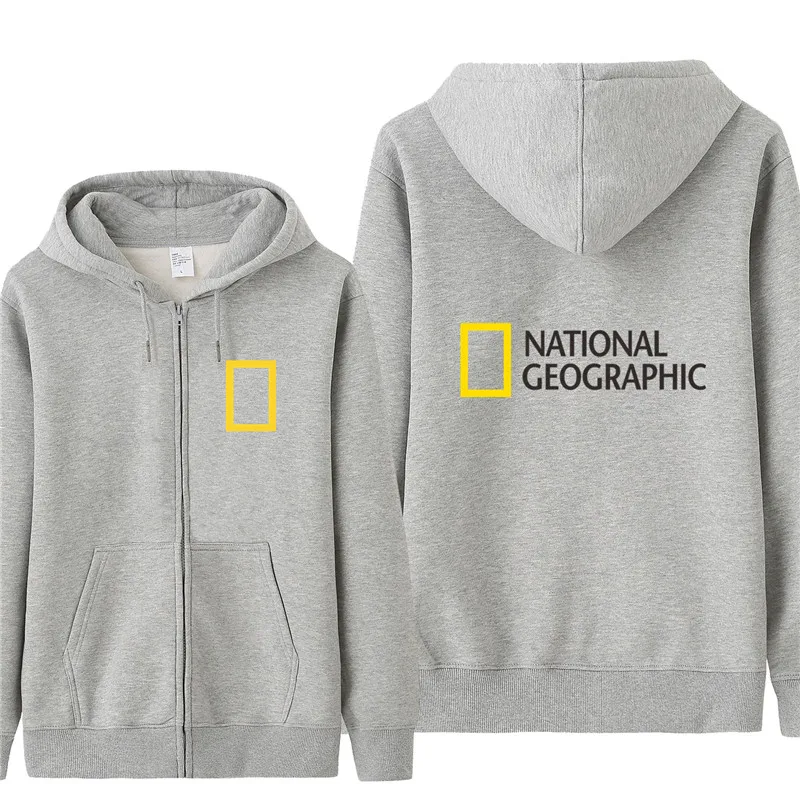 as picture Autumn National Geographic Channel Sweatshirt Men Fashion Coat Fleece Pullover Unisex Man National Geographic Sweatshirt - Цвет: as picture