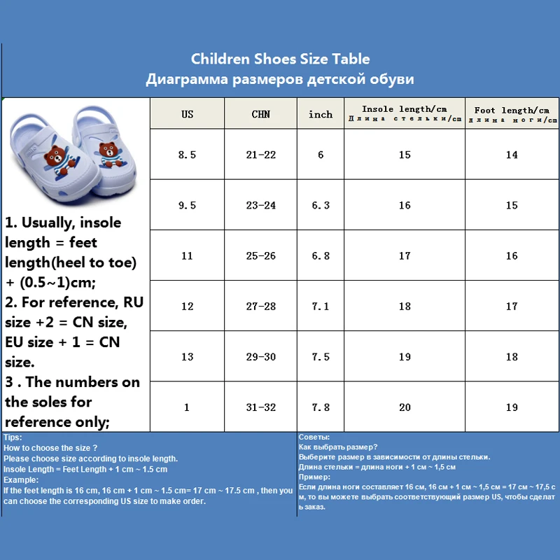 Детская пляжная обувь Тапочки для мальчиков и девочек Детские сандалии с милым