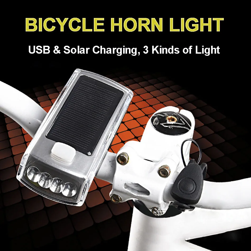 

Solar Bike Light MTB 3 Modes Bicycle Front Back Rear Taillight Cycling Safety Warning Light Mountain Bicycle Lamp Flashlight