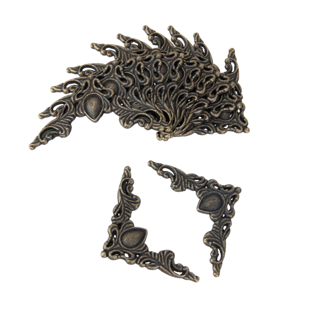 

12x коробка ювелирных изделий подарка вина чехол скрап-уголок альбома Декор протектор