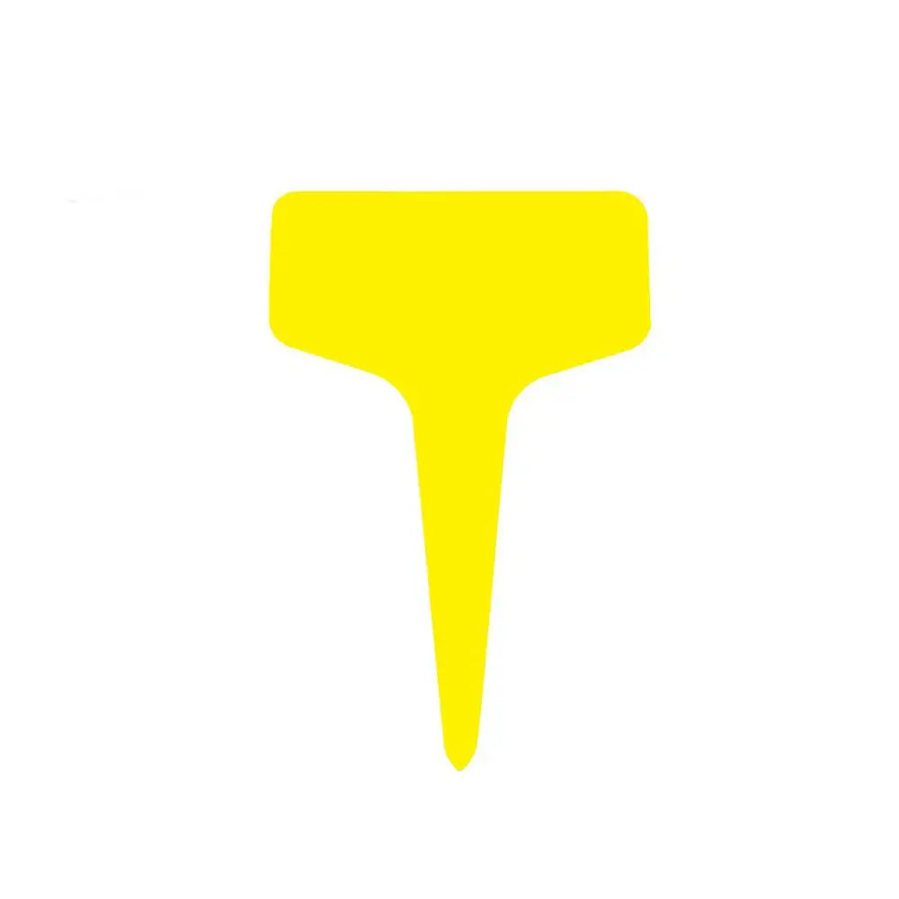 Yellow 50 шт. Т-образные бирки для растений Детские садовые этикетки колья горшок маркер завод садовые бирки знак классификация инструменты многоцветный - Цвет: Yellow