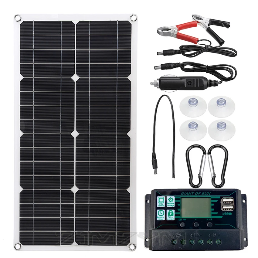 

Солнечная панель 250 Вт 540*280 мм + 10A/20A/30A/40A/50A/60A kontroler 12V24V podwójny порт USB