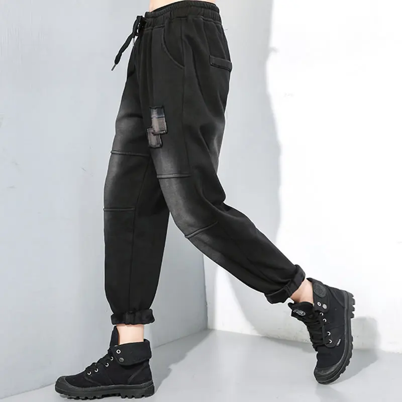 XITAO женские черные длинные штаны модные новые 2019 зимние элегантные маленькие