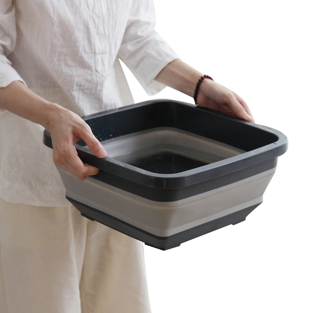 

Portable Folding Bucket Foldable Basin Outdoor Travel Foldable Camping Washbasin Fruit Basin Household Cleaning Tools