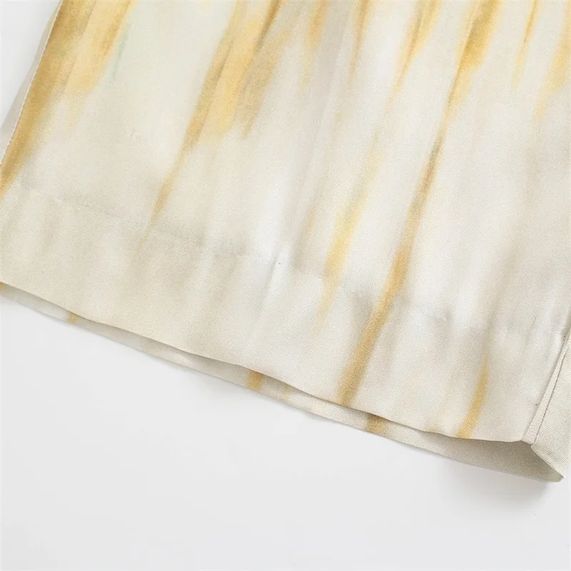 

Women 2021 Fashion Color Match Tie Dyed Print Casual Straight Pants Elastic Waist Pocket Summer Long Trousers Streetwear