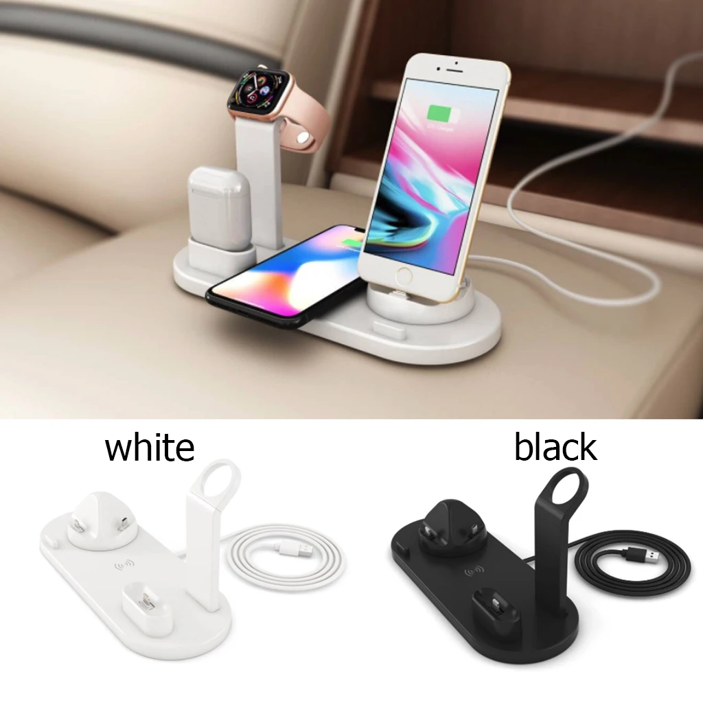 Беспроводное зарядное устройство 3 в 1 держатель для телефона подставка Apple Watch
