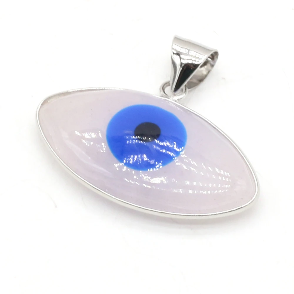 

Natural Stone Quartzs Pendants Reiki Heal Evil eye Charms for Fashion Jewelry Making Diy Women Necklaces Earring Gifts