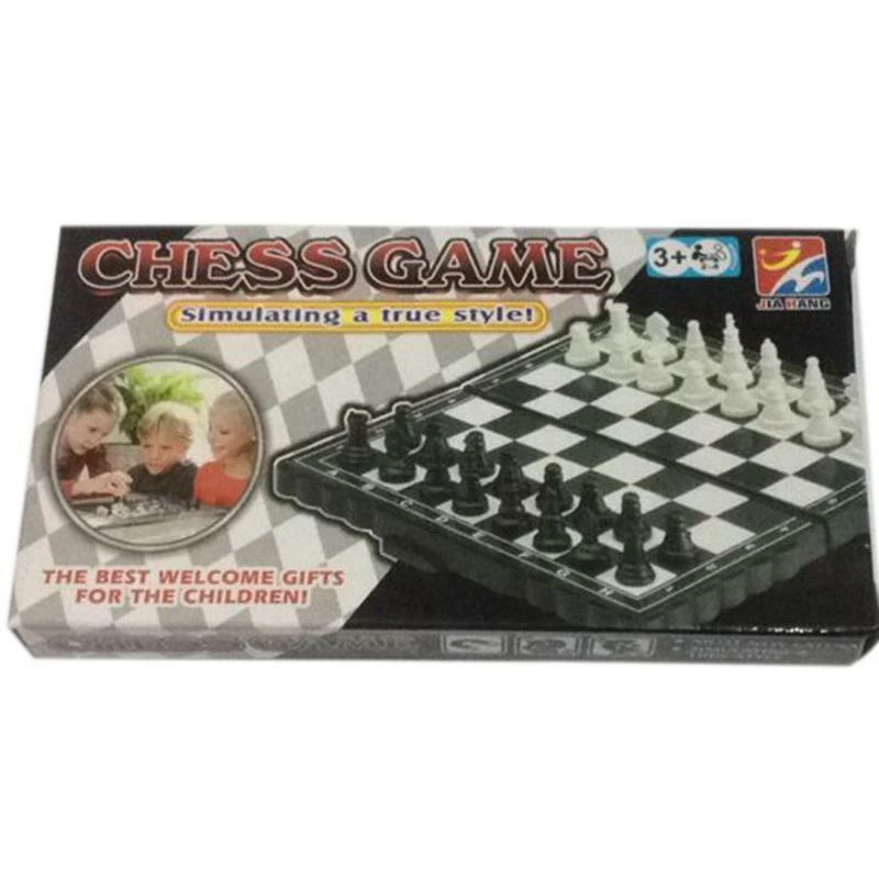 

War Chess Europe America Child Parent-Child Chess High Quality Simple Easy to Store Black Magnetic Plastic International Chess