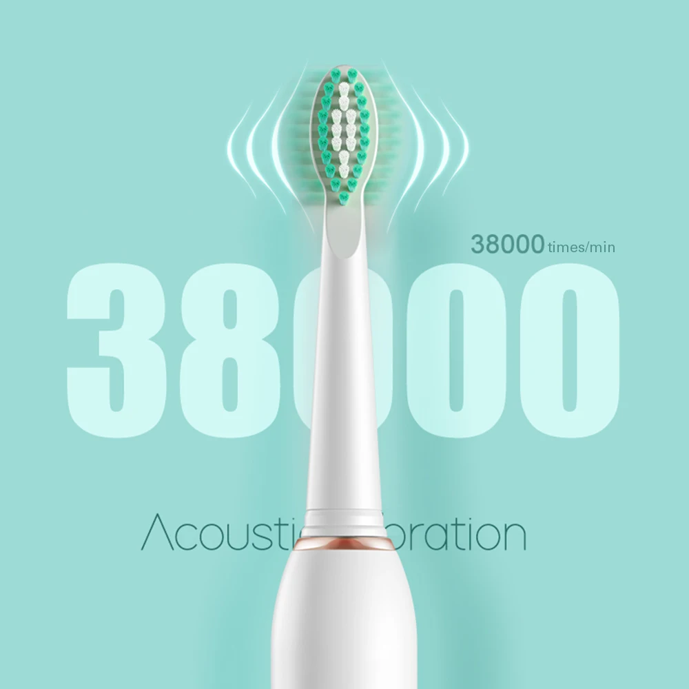 Электрическая зубная щетка AZDENT Sonic перезаряжаемый сменные головки зубных щеток с