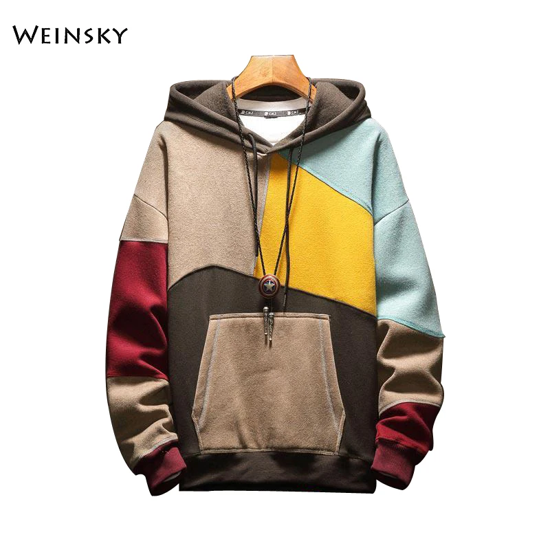 

Женские толстовки с капюшоном унисекс для мужчин и женщин в стиле пэчворк Толстовка спортивный костюм; Сезон весна-осень; Повседневная одеж...