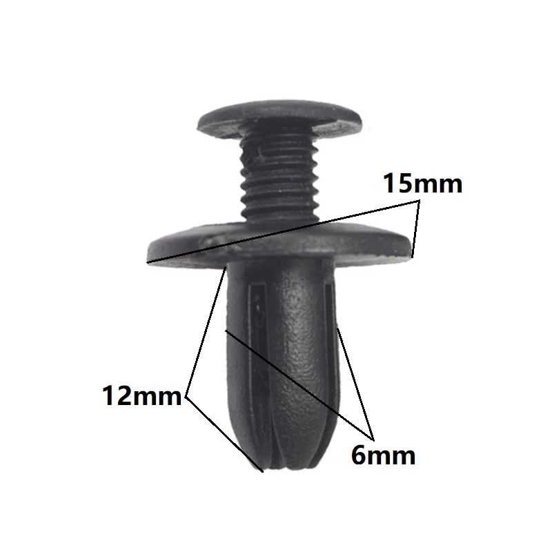 50 Pieces Plastic expanding rivet 6mm hole car fastener door panel buckle for Toyota Mazda Auto Retaining Clips | Автомобили и