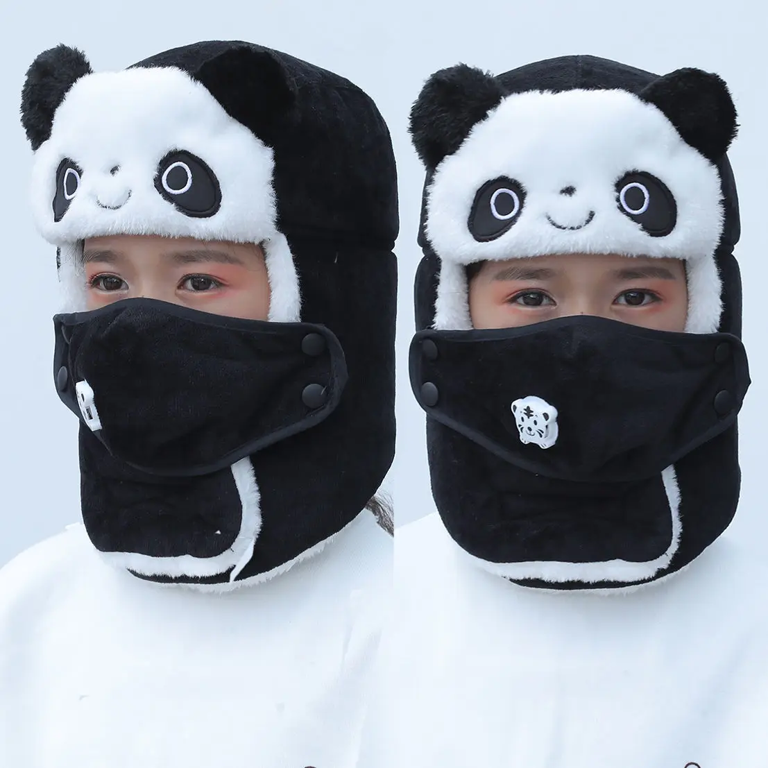 

Children's Lei Feng cap, boys' and girls' cycling windproof cap, autumn and winter baby's hat, collar and integrated cold proof