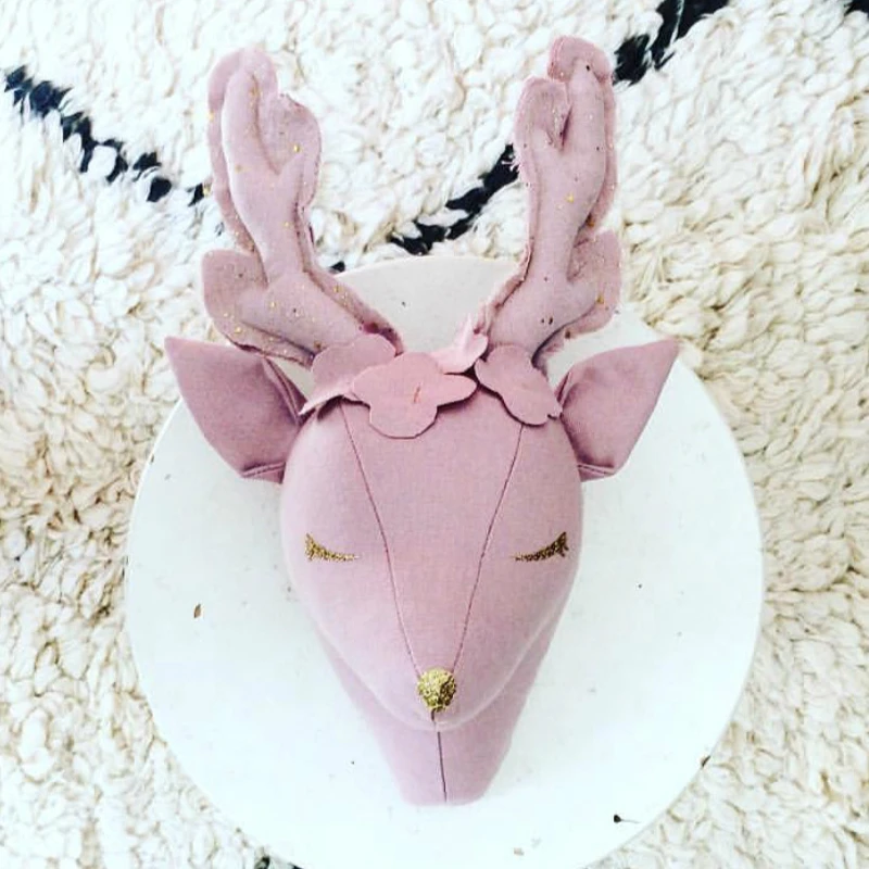 Настенные украшения ручной работы с 3d головой животного декор для детской