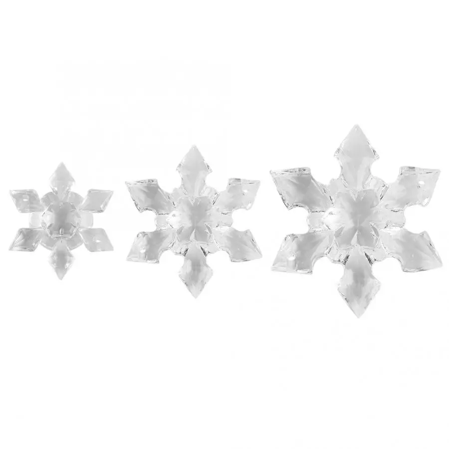 Искусственный снег 10/20 шт. прозрачный акриловый Рождественские снежинки