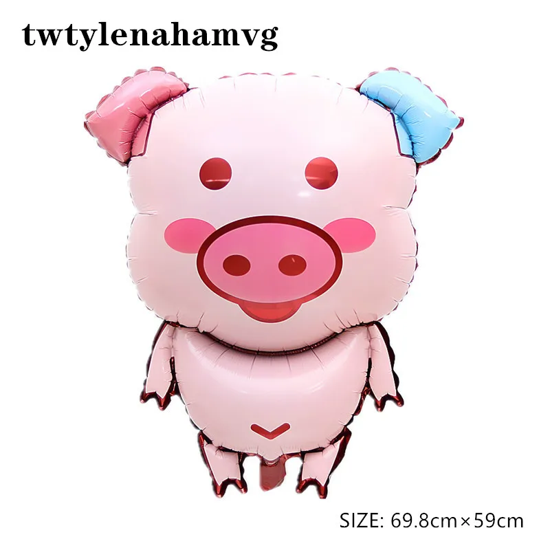 Новинка мультяшный поросенок для мальчиков и девочек фольга животные воздушный