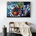 Картины на холсте с героями мультфильмов Marvel Мстители Супергерои Железный человек Человек-паук плакаты и печать на стене картины для гостиной домашний декор