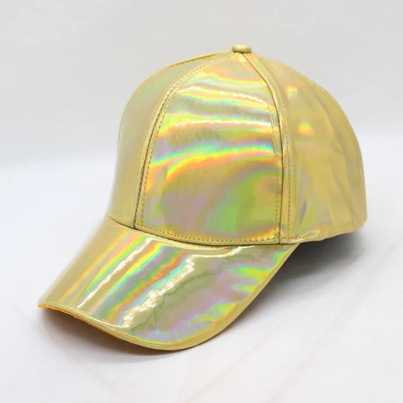 Бейсболка из ПУ кожи для мужчин и женщин крутая яркая Радужная Регулируемая