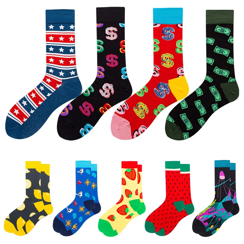 Новинка Повседневные носки для скейтборда рождественский подарок цветные