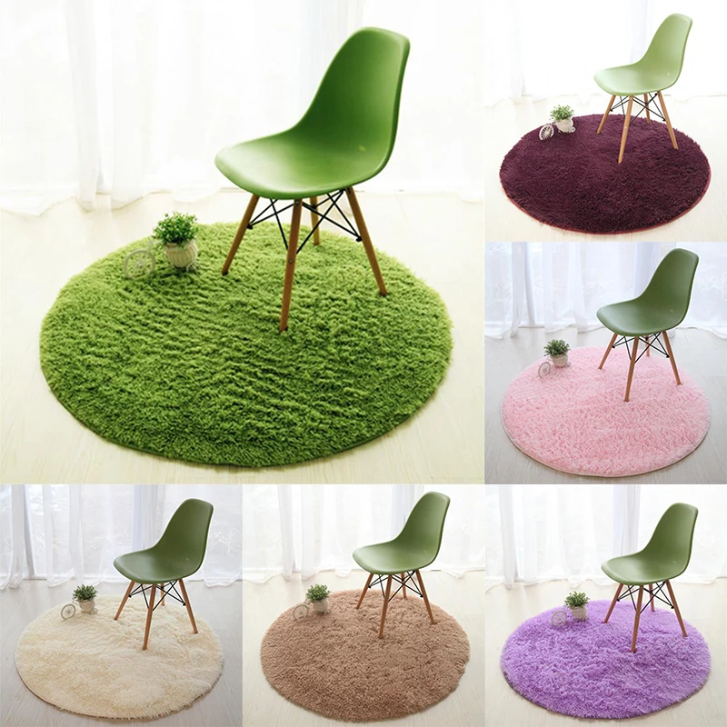 Плюшевый пол ковер стул Pat для гостиной коврик круглый ворсистый плюшевый