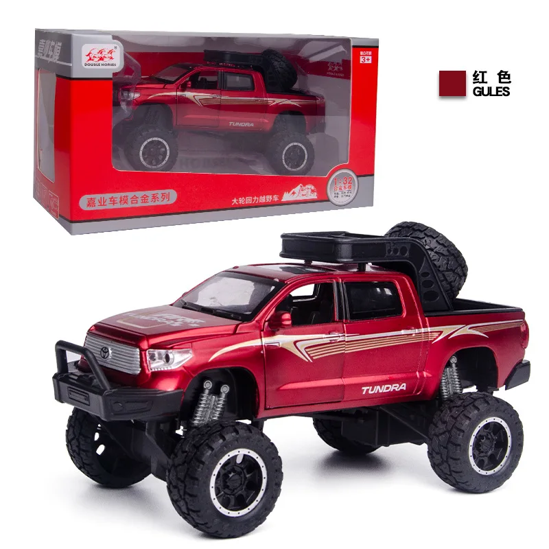 

Bisney 1:32 Simulation Big Wheel Tantu Pickup Truck with Acousto-optic Door Opening Alloy Off-road Vehicle Model Children's Toys