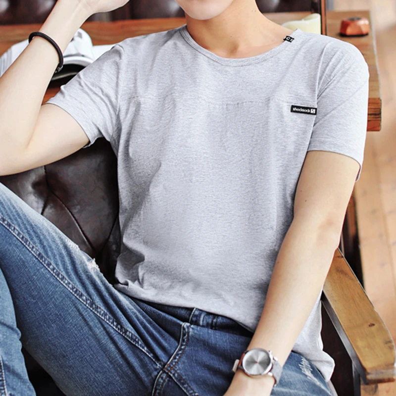95% хлопок футболка с коротким рукавом мужское летнее платье тонкая мужские
