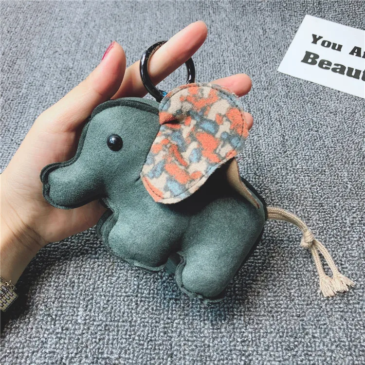 Милый слон-брелок женский личный автомобильный брелок корейское кольцо