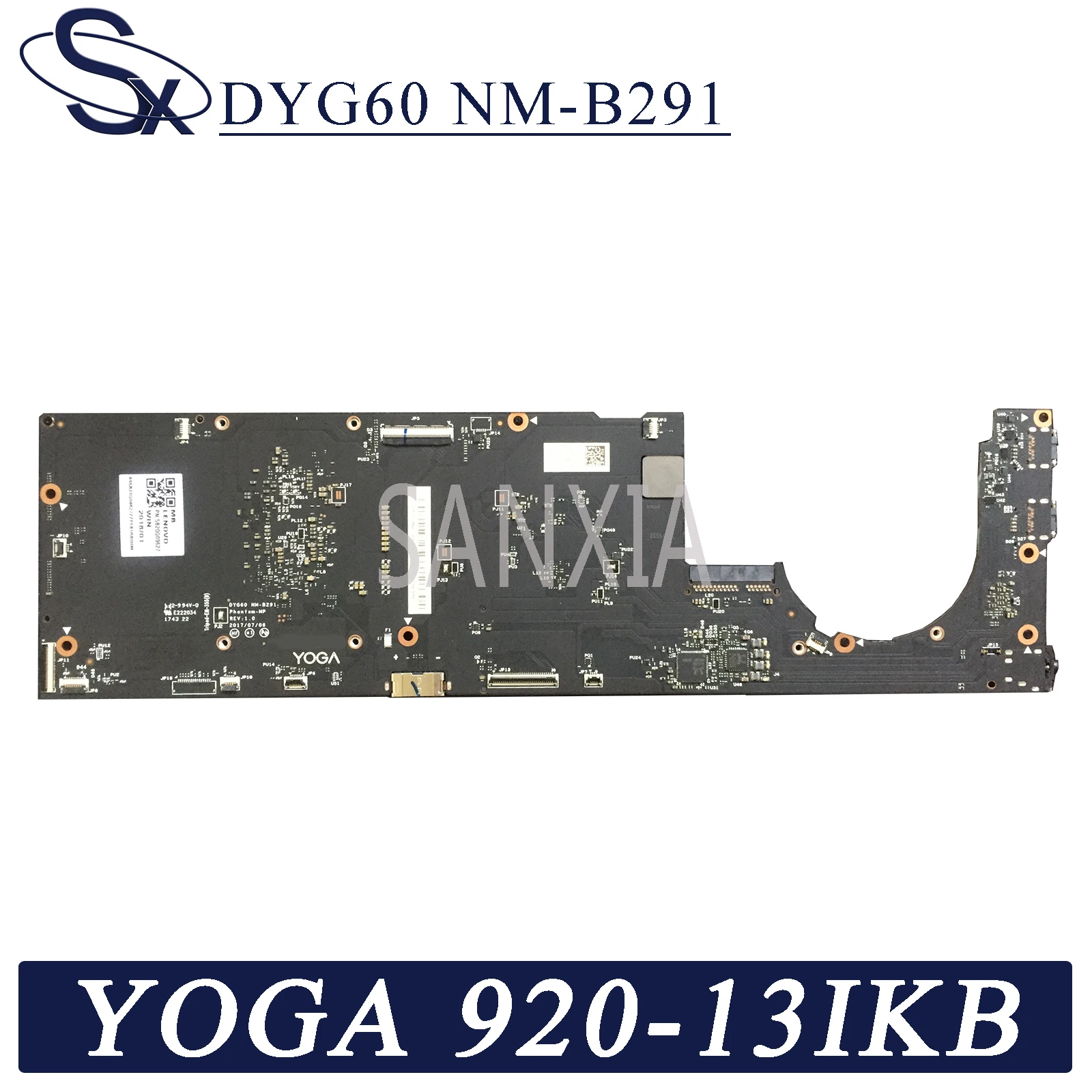 KEFU DYG60 NM-B291 материнская плата для ноутбука Lenovo YOGA 920-13IKB оригинальная 8GB-RAM I5-8250U |
