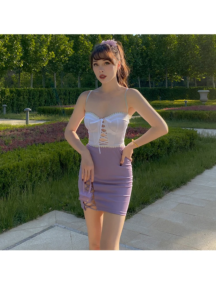 Летний женский кружевной топ с завязками спереди сексуальный белый милый