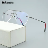 brand rimless optical glasses frame women eyeglasses prescription myopia computer eye glasses frames for men spectacle frames