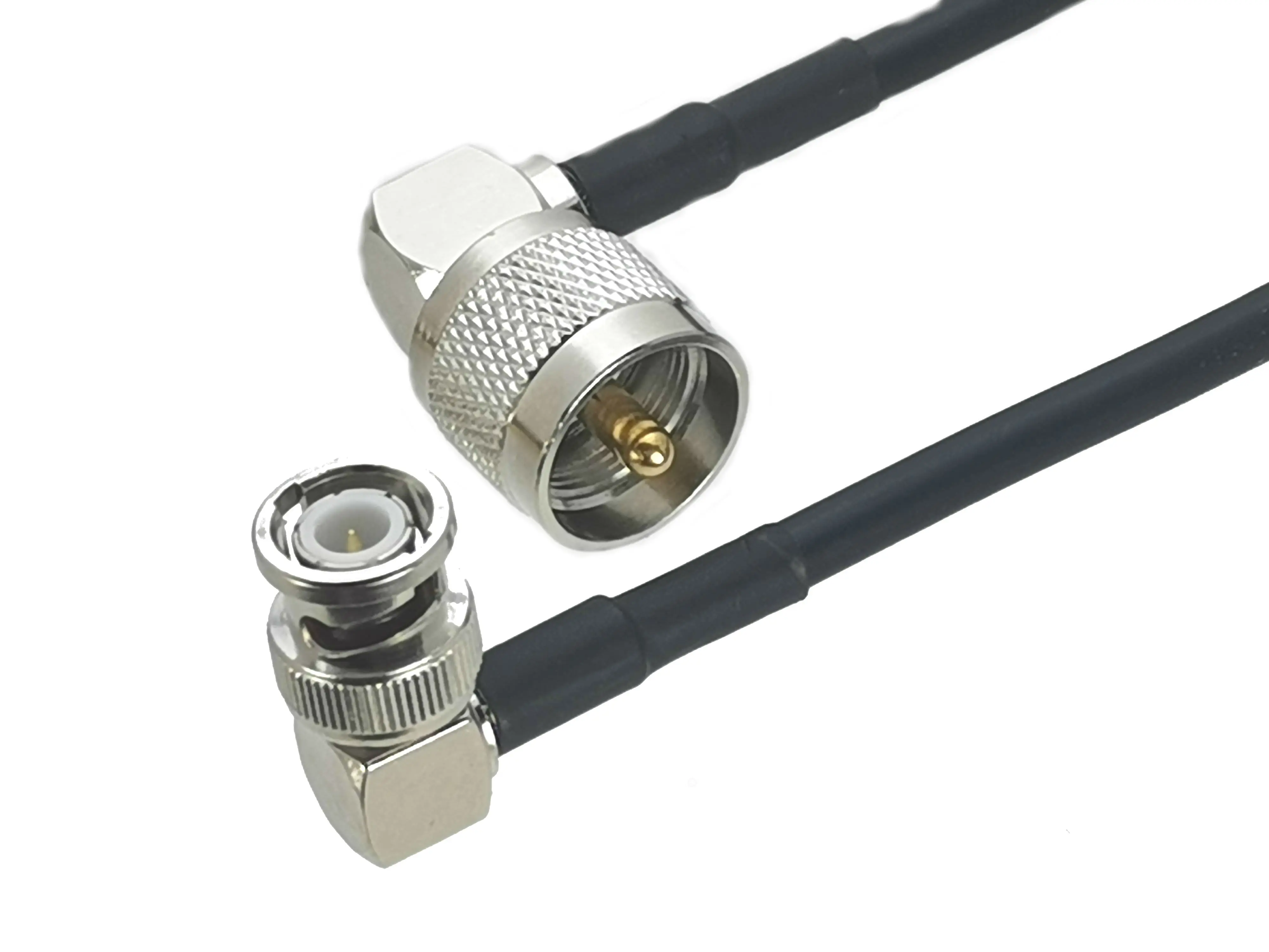 1 шт. штекер RG58 UHF PL259 RA-BNC прямоугольный коннектор RF коаксиальный телефон 4 дюйма ~ 50