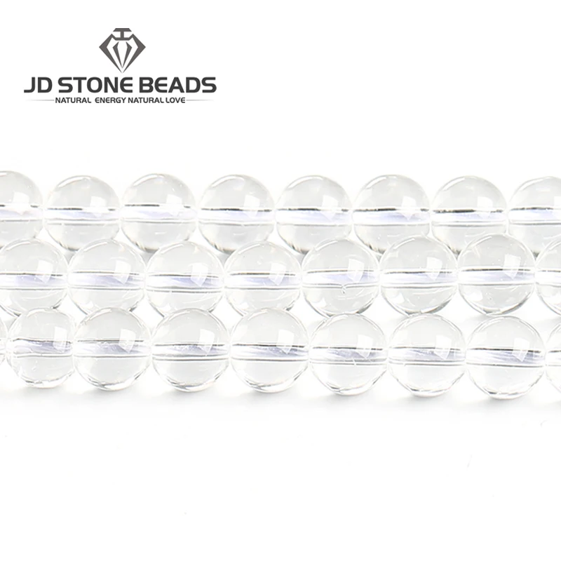 

High Quality Synthetic White Quartz Clear Crystal Round Loose Spacer Beads For Jewelry Making Diy Bracelet Necklace Accessories