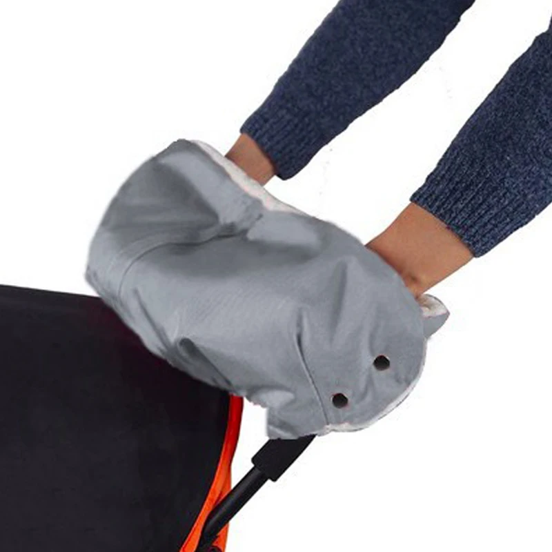 Grey style 1 Детская коляска, муфта для рук, детская коляска, зимняя, теплая, мех, флис, чехол для рук, багги, клатч, тележка, муфта, перчатки, аксессуары - Цвет: Grey style 1