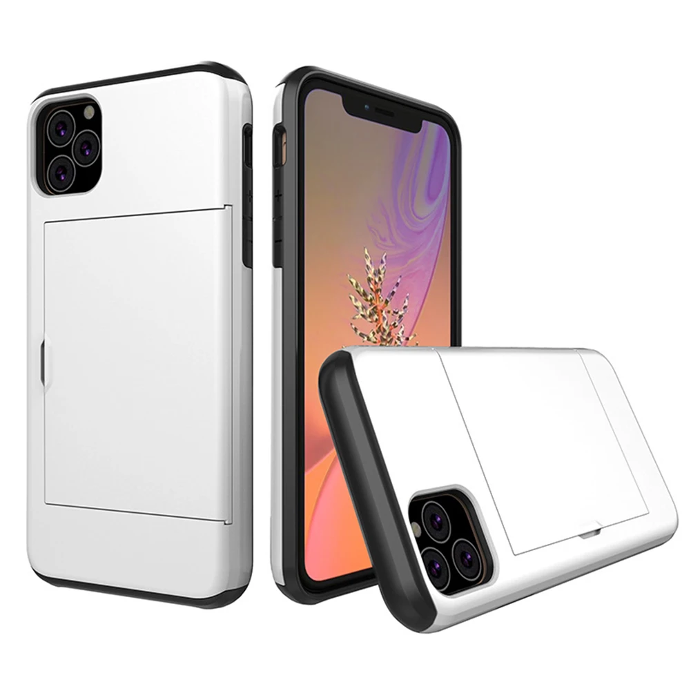 Подходит для IPhone 11 чехол телефона защитный анти-скользящая карта два-в-одном