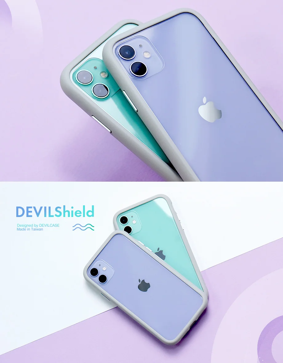 DEVILCASE Devilshield для iPhone 11, iPhone 11 Pro, iPhone 11 Pro Max ТПУ бампер+ задняя прозрачная стеклянная панель