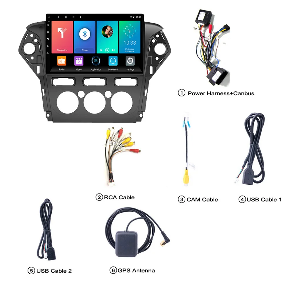 Автомагнитола easteregg 2 Din Android 10 1 для Ford Mondeo 2011 2013 радио Wi Fi GPS навигатор стерео FM
