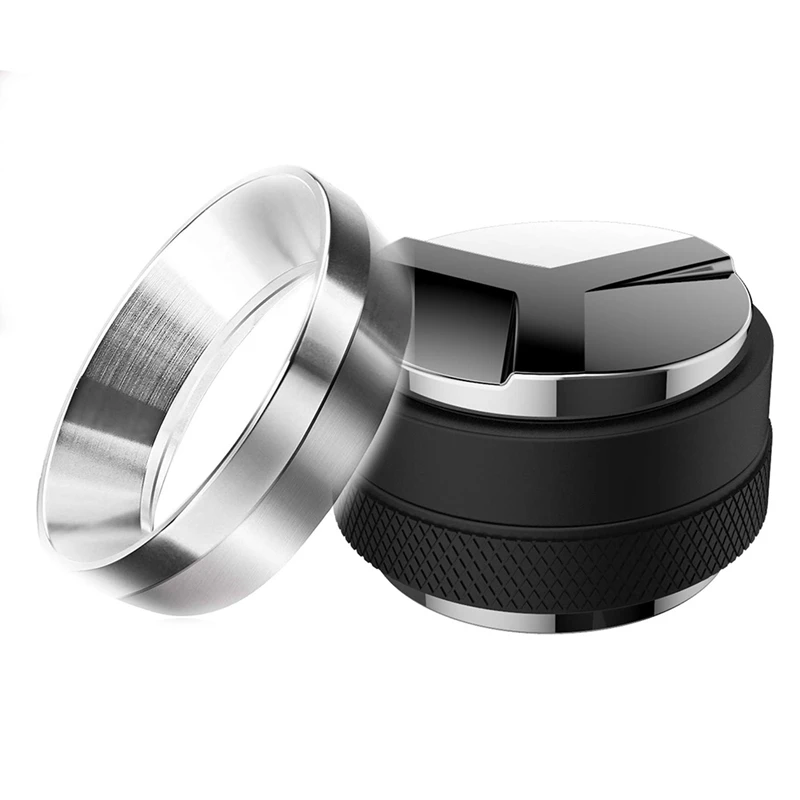 

53mm Coffee Distributor and Tamper, 54mm Stainless Steel Espresso Dosing Funnel Set, Fits for 54mm Breville Portafilter