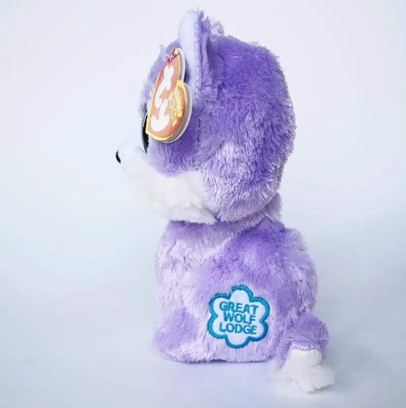 15 см Ty Beanie Wolf игрушка с животными блестящие большие глаза нефрит ирис Sierra Мягкая