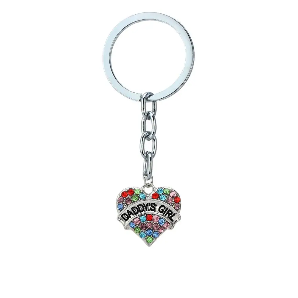 Хрустальные подвески в форме сердца брелоки для папы и девочки брелки девочек