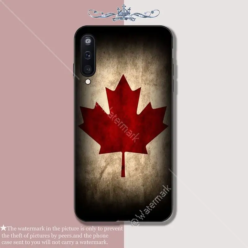 Yinuoda Канадский кленовый лист черный мягкий чехол для телефона Samsung galaxy A6 A7 2017 2018 A9