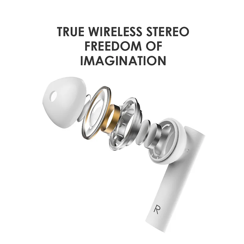 Беспроводные Bluetooth наушники TWS с микрофоном настоящая Беспроводная